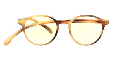 Klammeraffen-Lesebrille-No12-Blaufilter-horn  No. 12 60% Horn