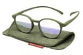 Klammeraffen-Lesebrille-No12-Blaufilter-olive-etui No. 12 60% Olive