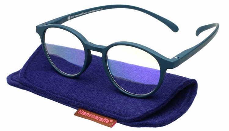 Klammeraffe-reading-glasses-No12-blue-filter-petrol-case No. 12 60% Petrol
