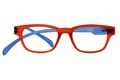 Lesebrille Klammeraffe no. 03 red blue front Lesebrille Klammeraffe no. 03 red blue Produktbild front