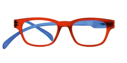 Lesebrille Klammeraffe no. 03 red blue front Lesebrille Klammeraffe no. 03 red blue Produktbild front