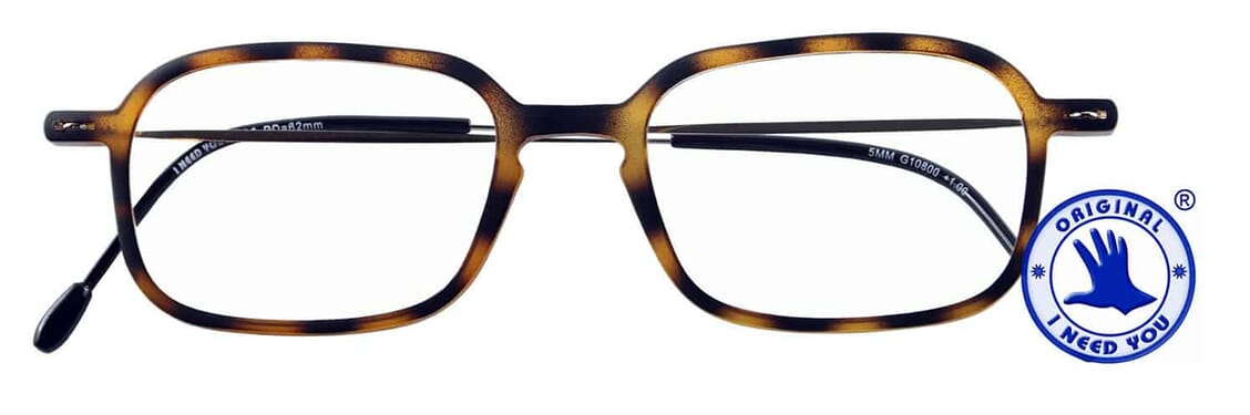 5MM-Square_G11800_havanna_front Lesebrille I Need You 5mm square havanna geschlossen