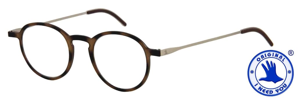 5MM_G10600_tortoise_side Reading glasses I NEED YOU 5mm havana sideways