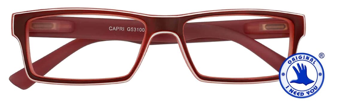 CAPRI_G53100_red_front Reading glasses I NEED YOU Capri red