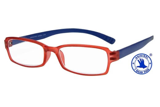 Reading glasses I Need You Hangover red blue sideways