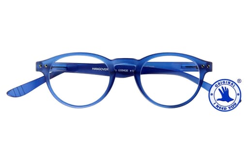 Lesebrille I Need You Hangover Panto blau frontal
