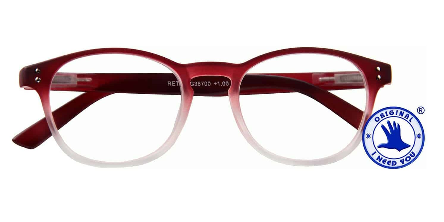 Lesebrille I Need You retro green frontal