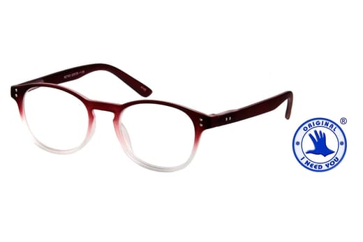 Lesebrille I Need You retro red seitlich