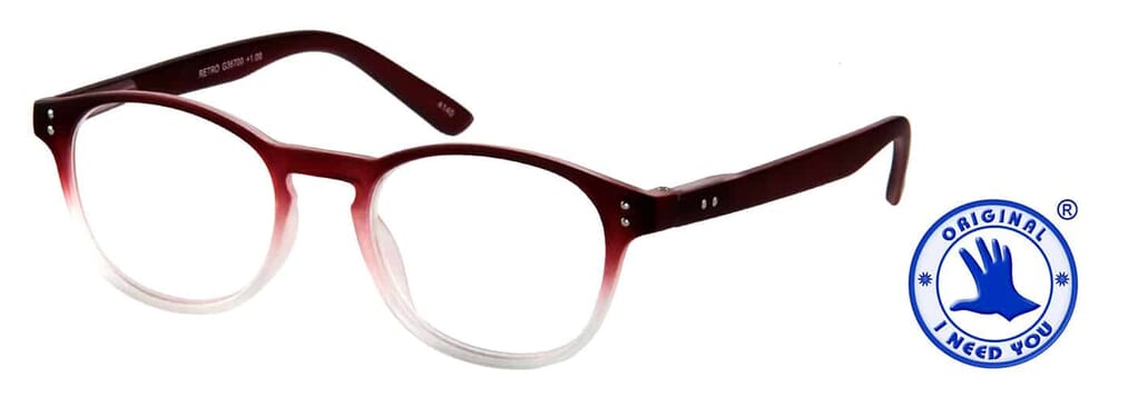 RETRO_G36700_red_side Lesebrille I Need You retro red seitlich