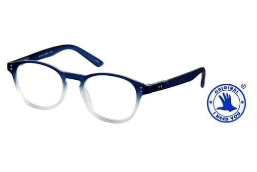 Lesebrille I Need You retro blue seitlich