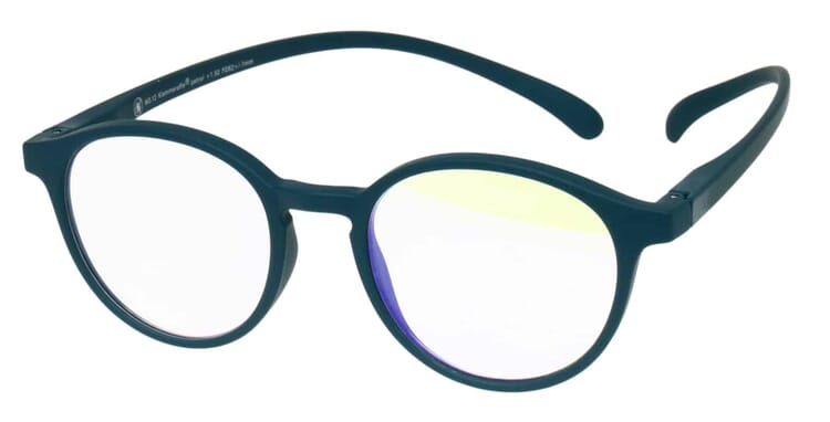 Blue filter reading glasses-Klammeraffe-12-open-frontal-petrol No. 12 60% Petrol