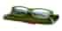 Lesebrille Klammeraffe no. 04 green petrol Produktbild auf Etui