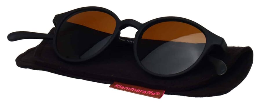 Sonnenlesebrille-Klammeraffe-12-auf-Etui-black No. 12 Black