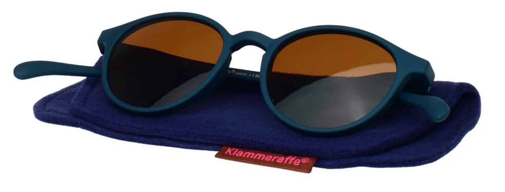 Sunglasses-Klammeraffe-12-on-case-petrol No. 12 Petrol
