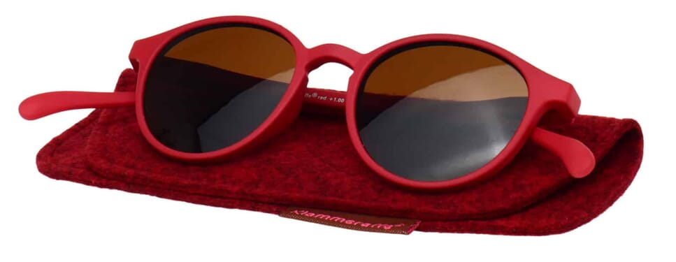 Sonnenlesebrille-Klammeraffe-12-auf-Etui-red No. 12 Red