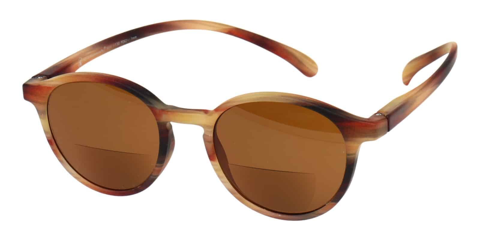 Lesebrille Sonnen- bifokal Klammeraffe 12 offen frontal horn Produktbild