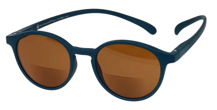 Sonnenlesebrille-bifokal-Klammeraffe-12-offen-frontal-petrol No. 12 bifokal Petrol