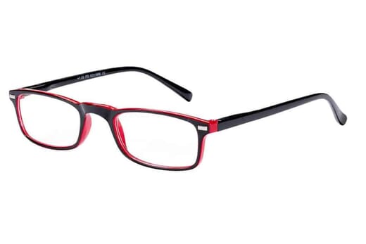 Lesebrille Victoria Collection Evelyn schwarz rot seitlich