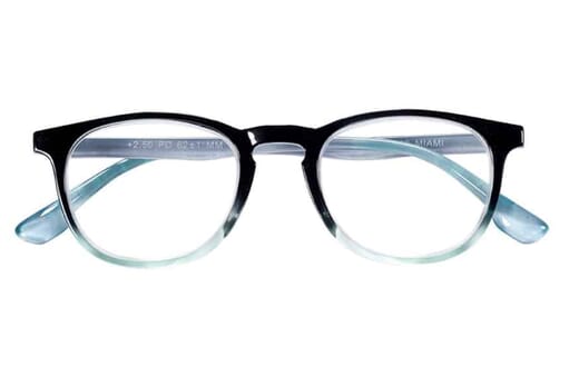 Lesebrille Victoria Collection Miami schwarz-türkis frontal