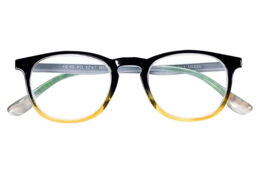 Lesebrille Victoria Collection Miami schwarz-orange frontal