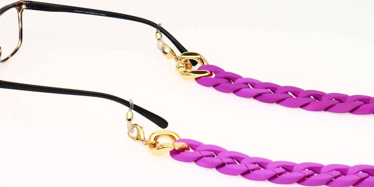 silk-purple-gold-3 Silk Brillenkette Neon purple
