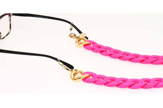 Silk Brillenkette Neon pink