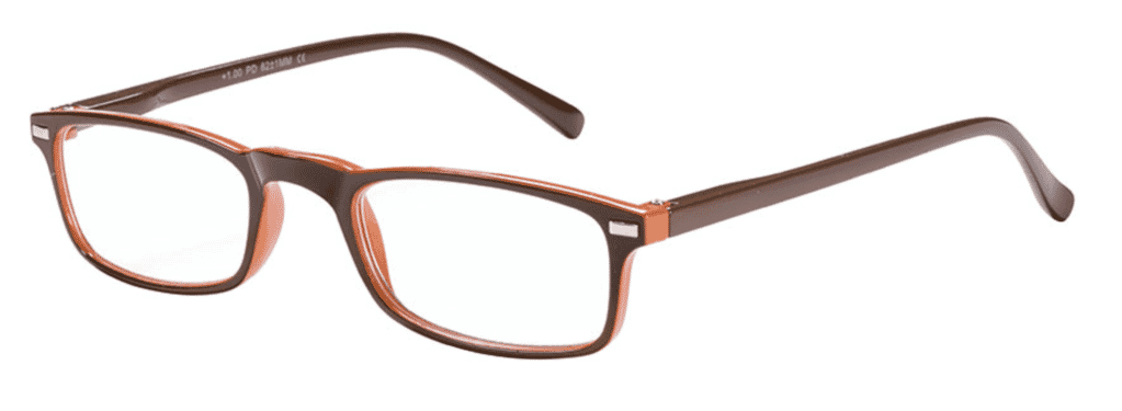 vic_evelyn_braunOrange_45_21 Lesebrille Victoria Collection Evelyn braun orange seitlich