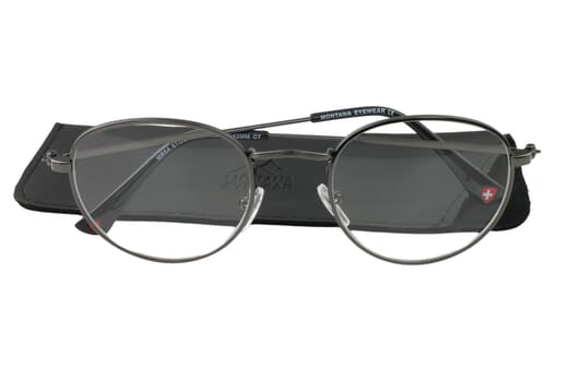 Lesebrille Montana Eyewear MR54 anthrazit Produktbild auf Etui