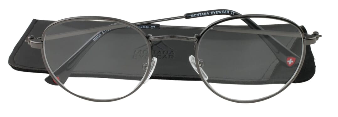 Lesebrille Montana Eyewear MR54 anthrazit auf Etui Lesebrille Montana Eyewear MR54 anthrazit Produktbild auf Etui
