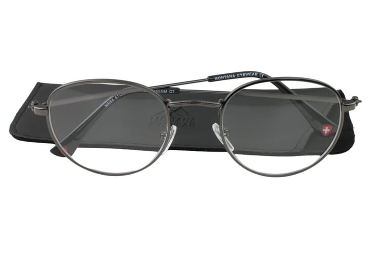 Lesebrille Montana Eyewear MR54 anthrazit auf Etui Lesebrille Montana Eyewear MR54 anthrazit Produktbild auf Etui