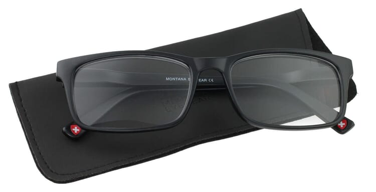 Lesebrille Montana Eyewear MR73 schwarz mit Etui Lesebrille Montana Eyewear MR73 schwarz Produktbild mit Etui