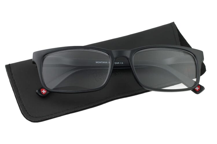 Lesebrille Montana Eyewear MR73 schwarz mit Etui Lesebrille Montana Eyewear MR73 schwarz Produktbild mit Etui