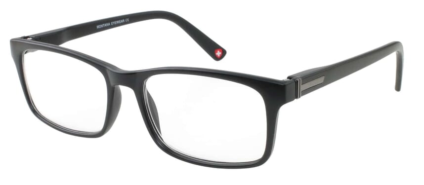 Lesebrille Montana Eyewear MR73 schwarz seitlich Lesebrille Montana Eyewear MR73 schwarz Produktbild seitlich