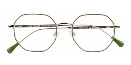I Need You Lesebrille Yoko grün gold Produktbild frontal I Need You Lesebrille Yoko grün gold Produktbild frontal