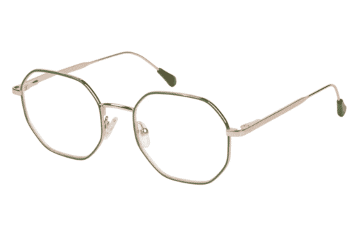 I Need You Lesebrille Yoko grün gold Produktbild seitlich