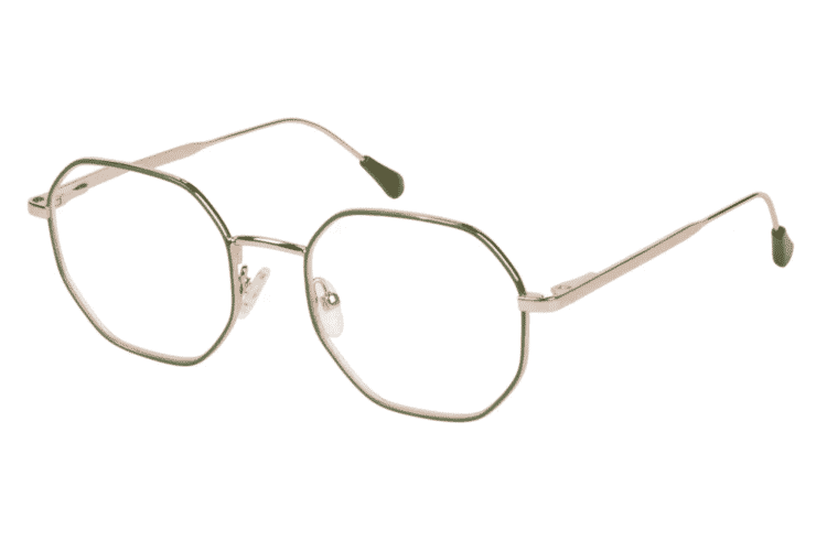 I Need You Lesebrille Yoko grün gold Produktbild seitlich I Need You Lesebrille Yoko grün gold Produktbild seitlich
