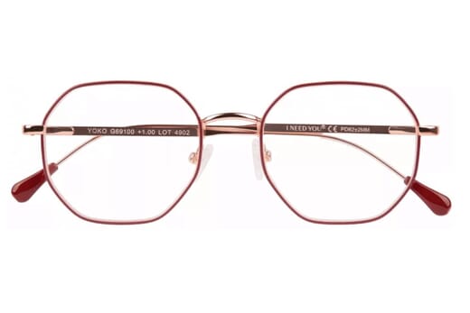 I Need You Lesebrille Yoko rot kupfer Produktbild frontal