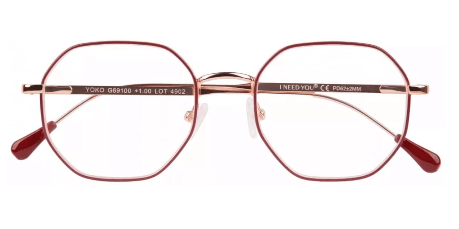 I Need You Lesebrille Yoko rot kupfer Produktbild frontal