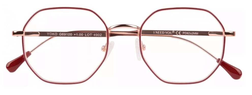 I Need You Lesebrille Yoko rot kupfer Produktbild frontal I Need You Lesebrille Yoko rot kupfer Produktbild frontal