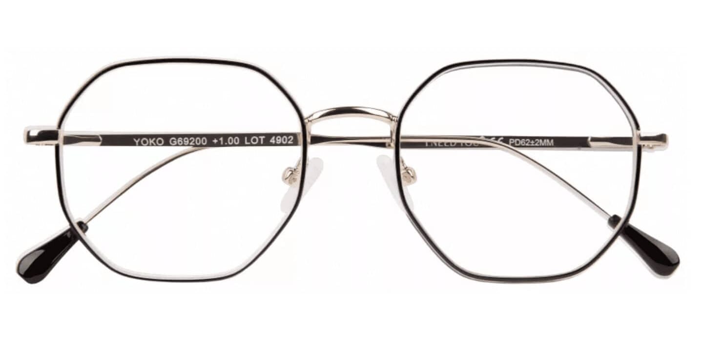 I Need You Lesebrille Yoko schwarz gold Produktbild frontal