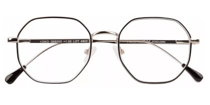 I Need You Lesebrille Yoko schwarz gold Produktbild frontal I Need You Lesebrille Yoko schwarz gold Produktbild frontal