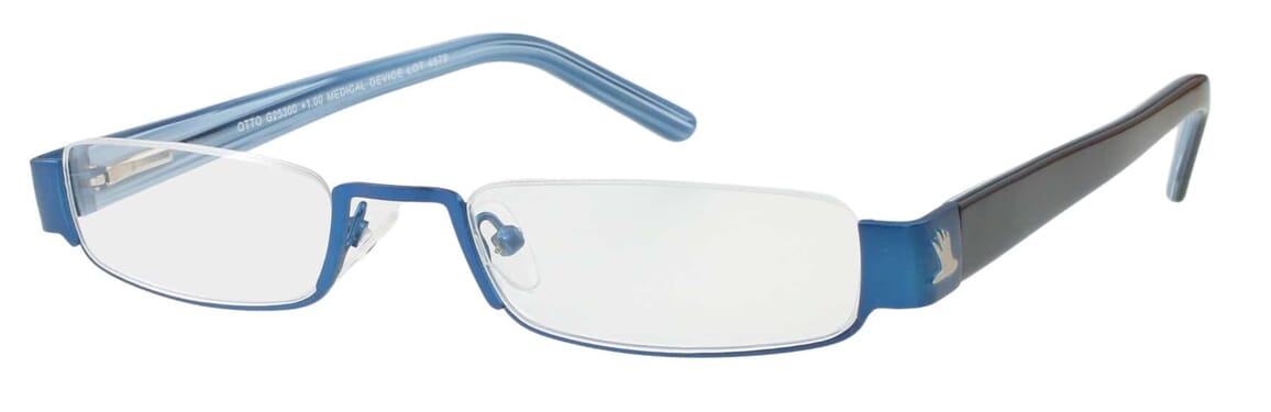 I Need You Halbrand Lesebrille Otto blau seitlich I Need You Halbrand Lesebrille Otto blau Produktbild seitlich