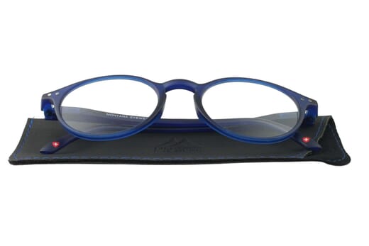 Lesebrille Montana MR65 blau auf Etui Produktbild