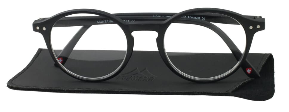 Lesebrille Montana MR65 schwarz auf Etui Lesebrille Montana MR65 schwarz auf Etui Produktbild