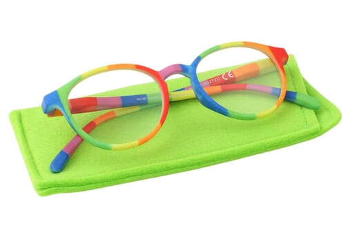 Lesebrille News Optic No. 88 farbenfroh auf Etui Produktbild
