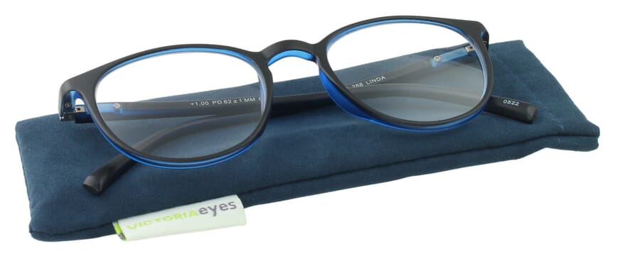 Lesebrille Victoria Linda blau auf Etui Lesebrille Victoria Linda blau auf Etui Produktbild