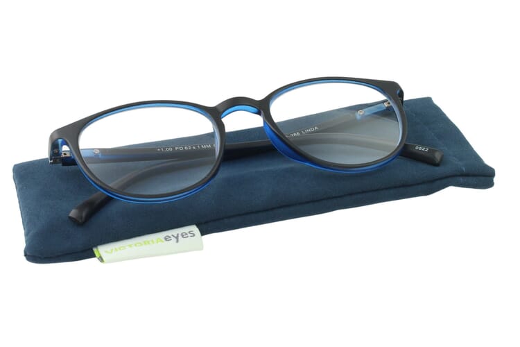 Lesebrille Victoria Linda blau auf Etui Lesebrille Victoria Linda blau auf Etui Produktbild