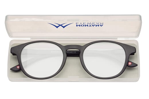 Blaulichtfilter Brille Montana BLF52 schwarz mit Etui Produktbild
