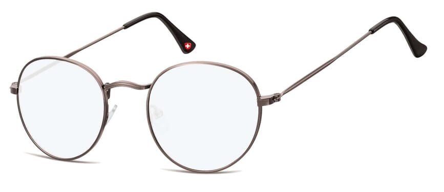 Blue light filter glasses Montana HBLF54 anthracite black lateral Blue light filter glasses Montana HBLF54 anthracite black side Product image