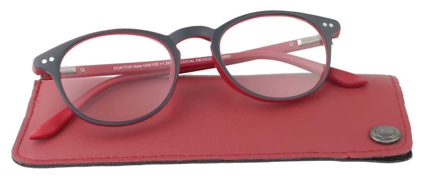 I NEED YOU Lesebrille Doktor New GrauRot mit etui I NEED YOU Lesebrille Doktor New GrauRot mit etui
